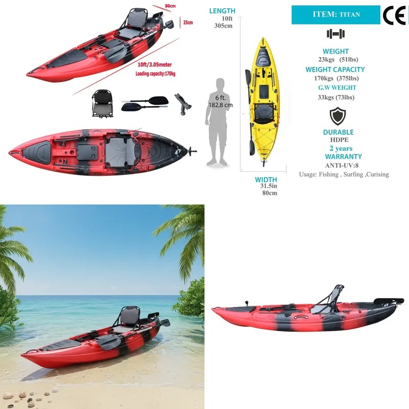 Fishing Kayak Seat - قارب كاياك للصيد بمقعد واحد بطول