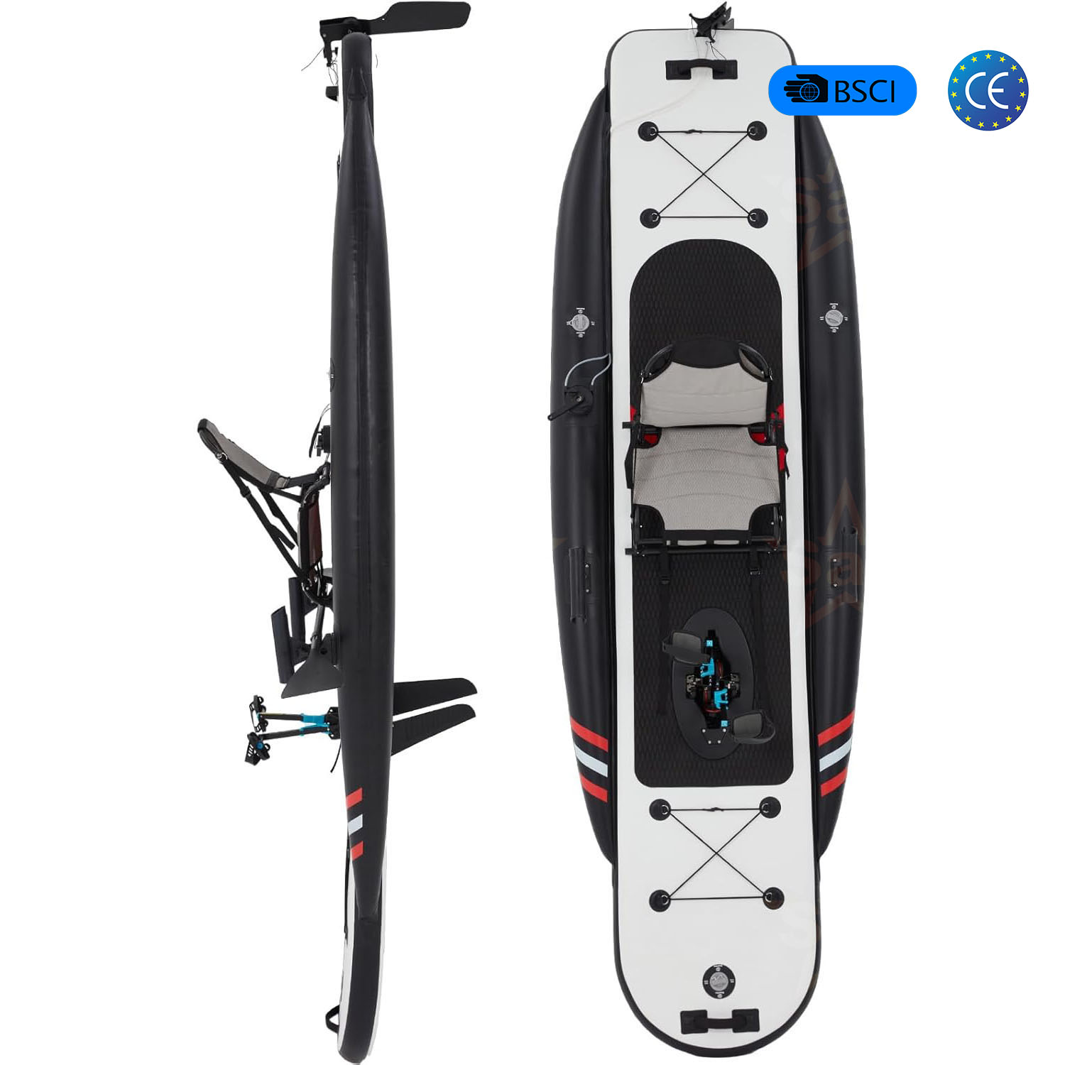 كاياك قابل للنفخ عالي الجودة ب - مراجعة Fishing Kayak Pedal Drive وسعره