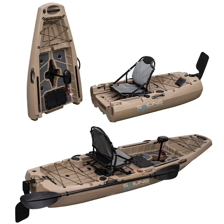 قارب بلاستيكي قابل للطي بطول 9 - مراجعة Fishing Kayak Pedal Drive وسعره
