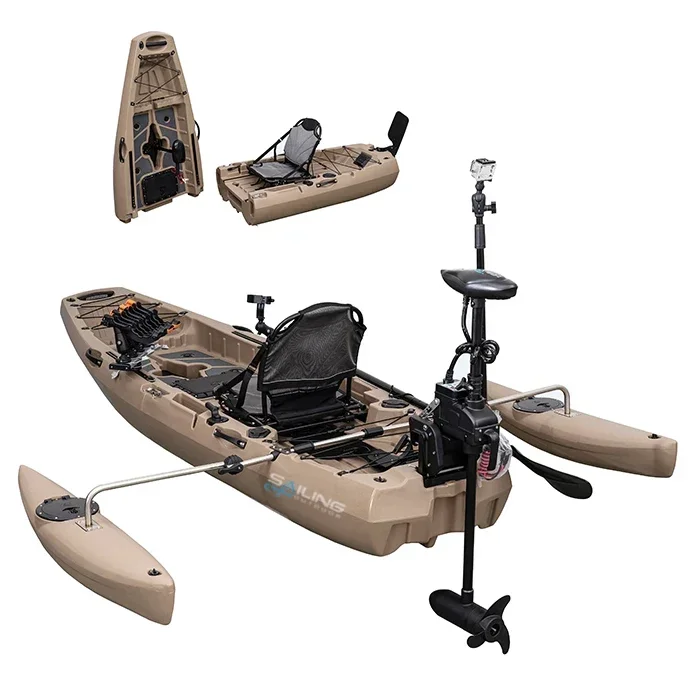قارب بلاستيكي قابل للطي بطول 9 - مراجعة Fishing Kayak Pedal Drive وسعره